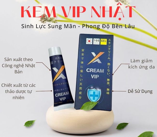 Phân phối Kem Vip Xanh Cream Vip Nhật Bản Chính Hãng – Hỗ Trợ Nam Giới Lâu Ra hàng mới về