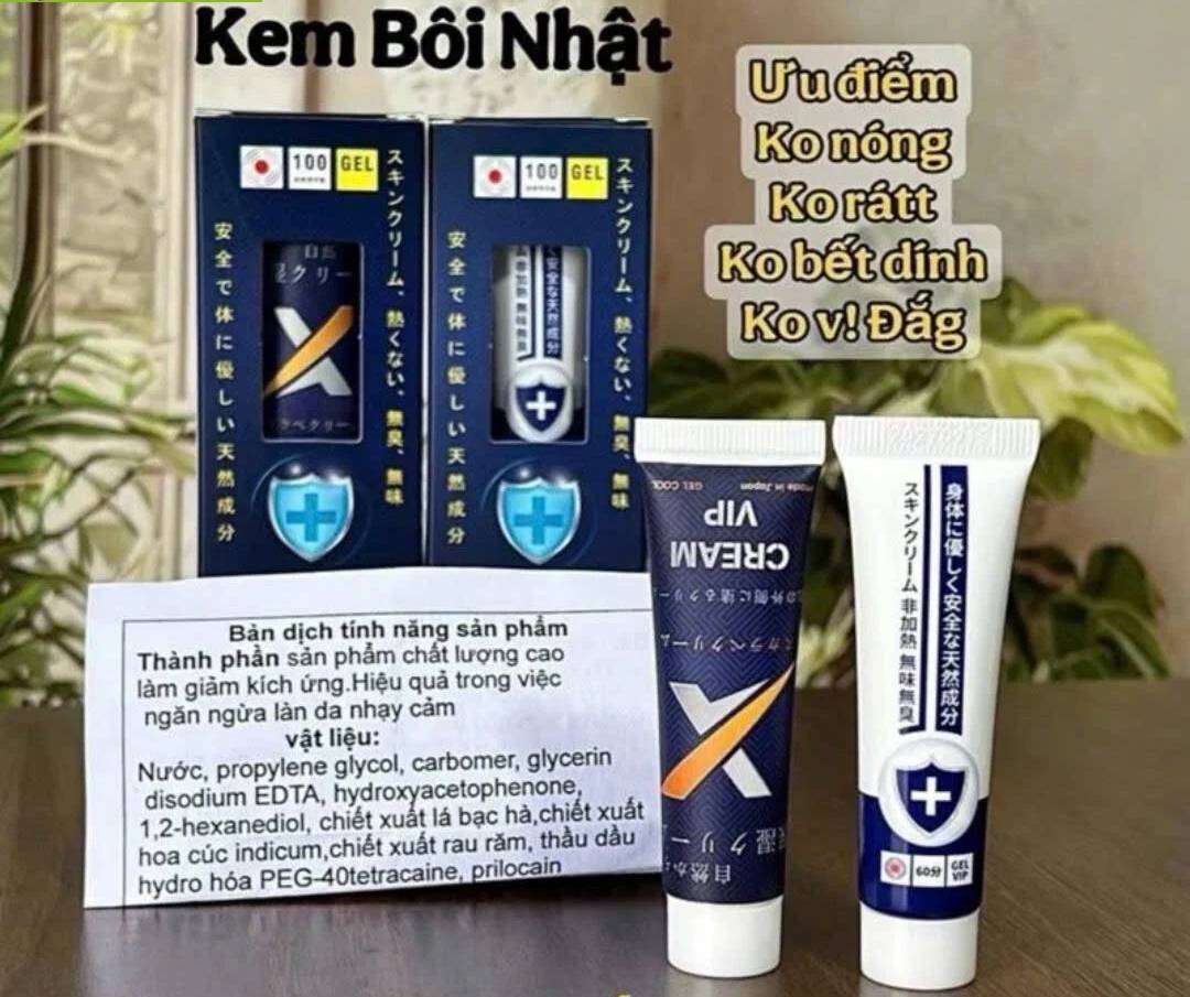 Bảng giá Kem Vip Nhật Trắng X Cream chính hãng tăng cường sinh lý giới kéo dài thời gian tốt nhất