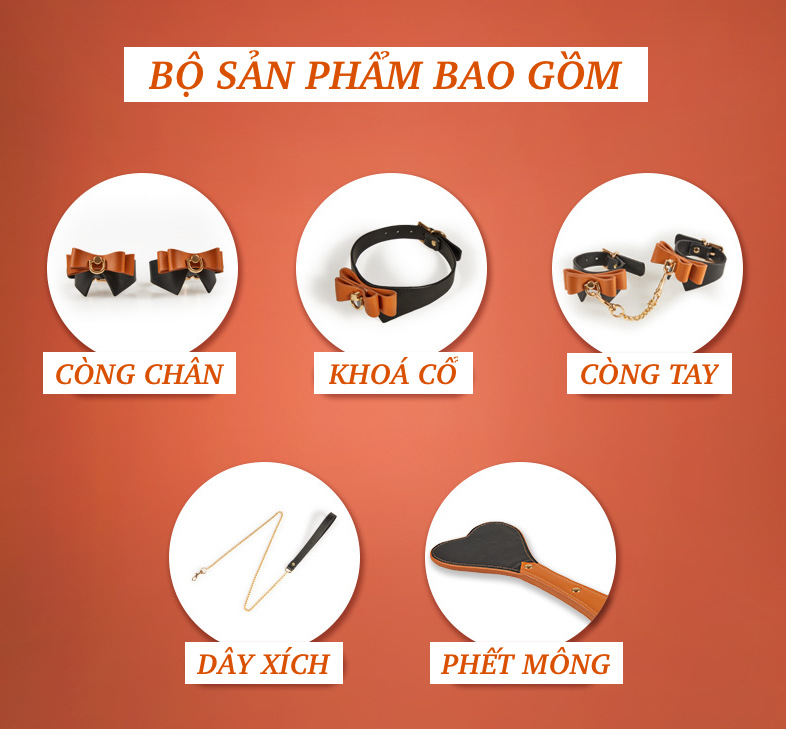 Bộ đồ chơi bạo dâm da Runyu mềm dễ uốn, khóa kim loại chống gỉ