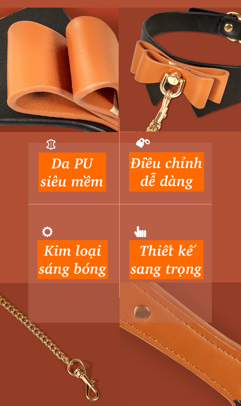 Bộ đồ chơi bạo dâm da Runyu mềm dễ uốn, khóa kim loại chống gỉ