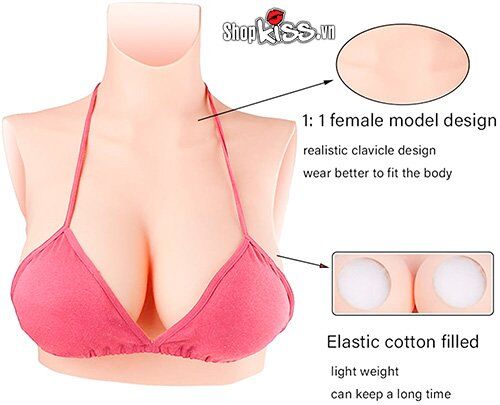 Mua Ngực giả silicone full cổ như thật hỗ trợ tăng vòng 1 cao cấp