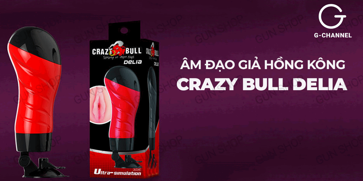  Cửa hàng bán Âm đạo giả dính tường 12 tần số rung - Crazy Bull Red Delia cao cấp
