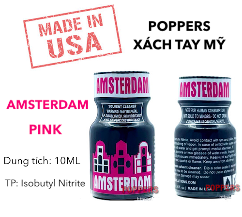  Nhập sỉ Popper Amsterdam Pink 10ml chính hãng Mỹ USA PWD hàng xách tay