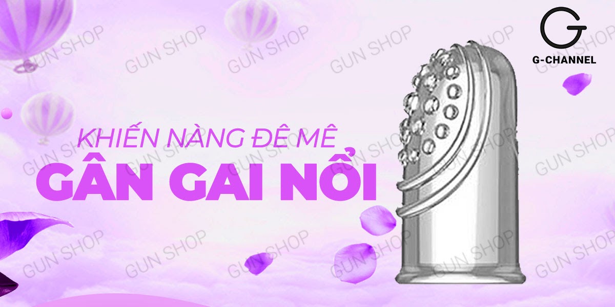 Sỉ Bao cao su 2 ngón tay ngắn Aichao - Gân gai nổi - Hộp 2 cái giá sỉ