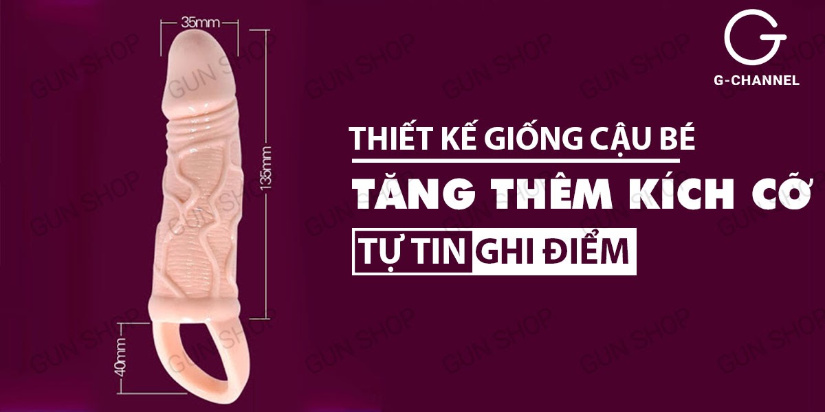 Bao cao su đôn dên tăng kích thước có dây đeo Baile Extension Bao cao su đôn dên tăng kích thước có dây đeo Baile Extension