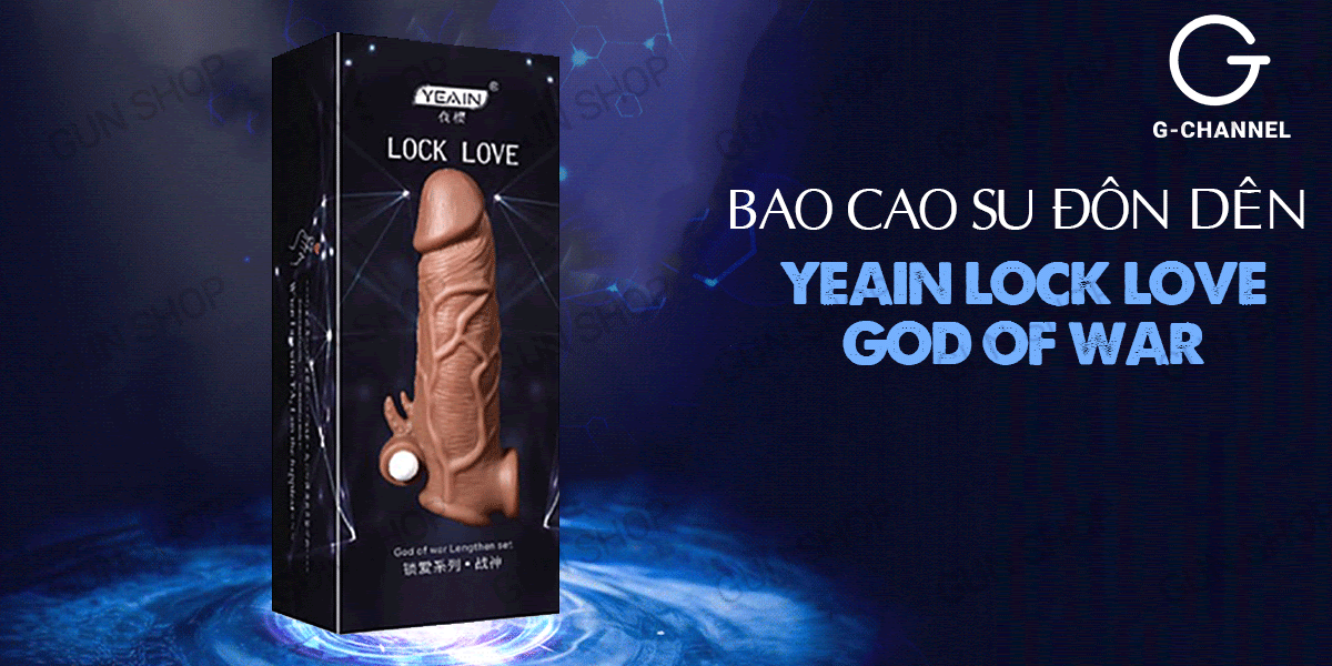 Bỏ sỉ Bao cao su đôn dên tăng kích thước rung Yeain Lock Love God of War giá rẻ Bỏ sỉ Bao cao su đôn dên tăng kích thước rung Yeain Lock Love God of War giá rẻ