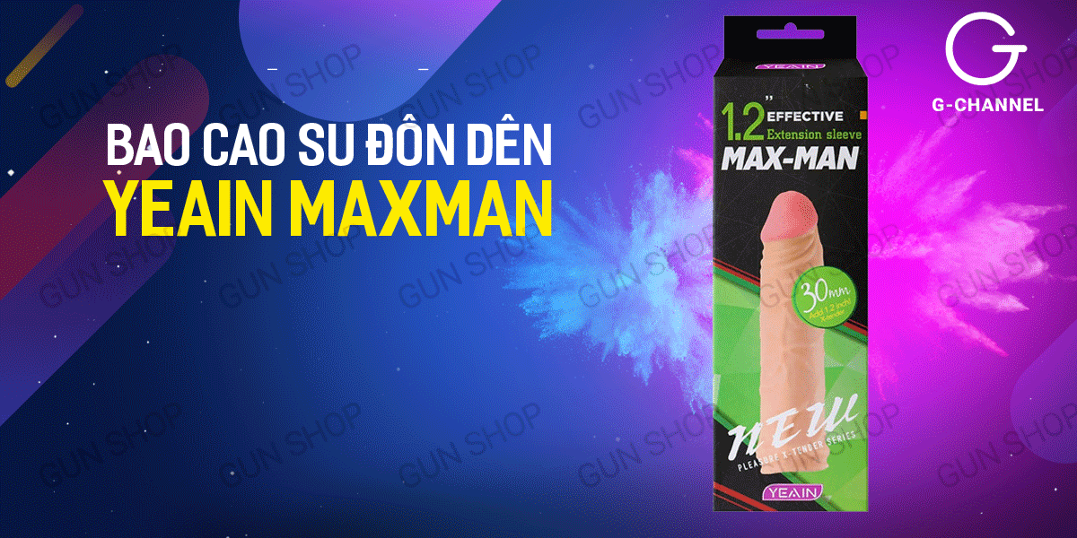 Bao cao su đôn dên tăng kích thước Yeain Maxman tăng 3cm Bao cao su đôn dên tăng kích thước Yeain Maxman tăng 3cm