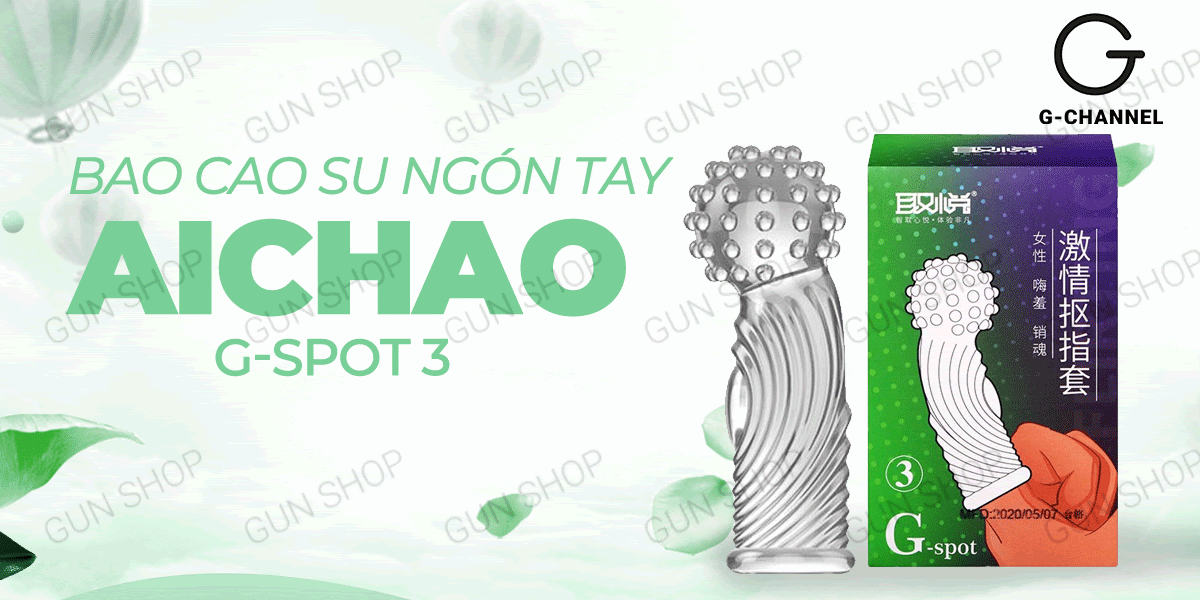  Cửa hàng bán Bao cao su ngón tay Aichao G-spot 3 - Gai nổi lớn - Hộp 1 cái tốt nhất