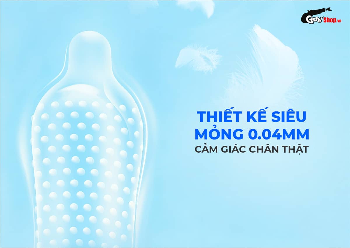 Bỏ sỉ Bao cao su Okamoto Dot De Cool - Gai lạnh, kéo dài thời gian - Hộp 10 cái loại tốt
