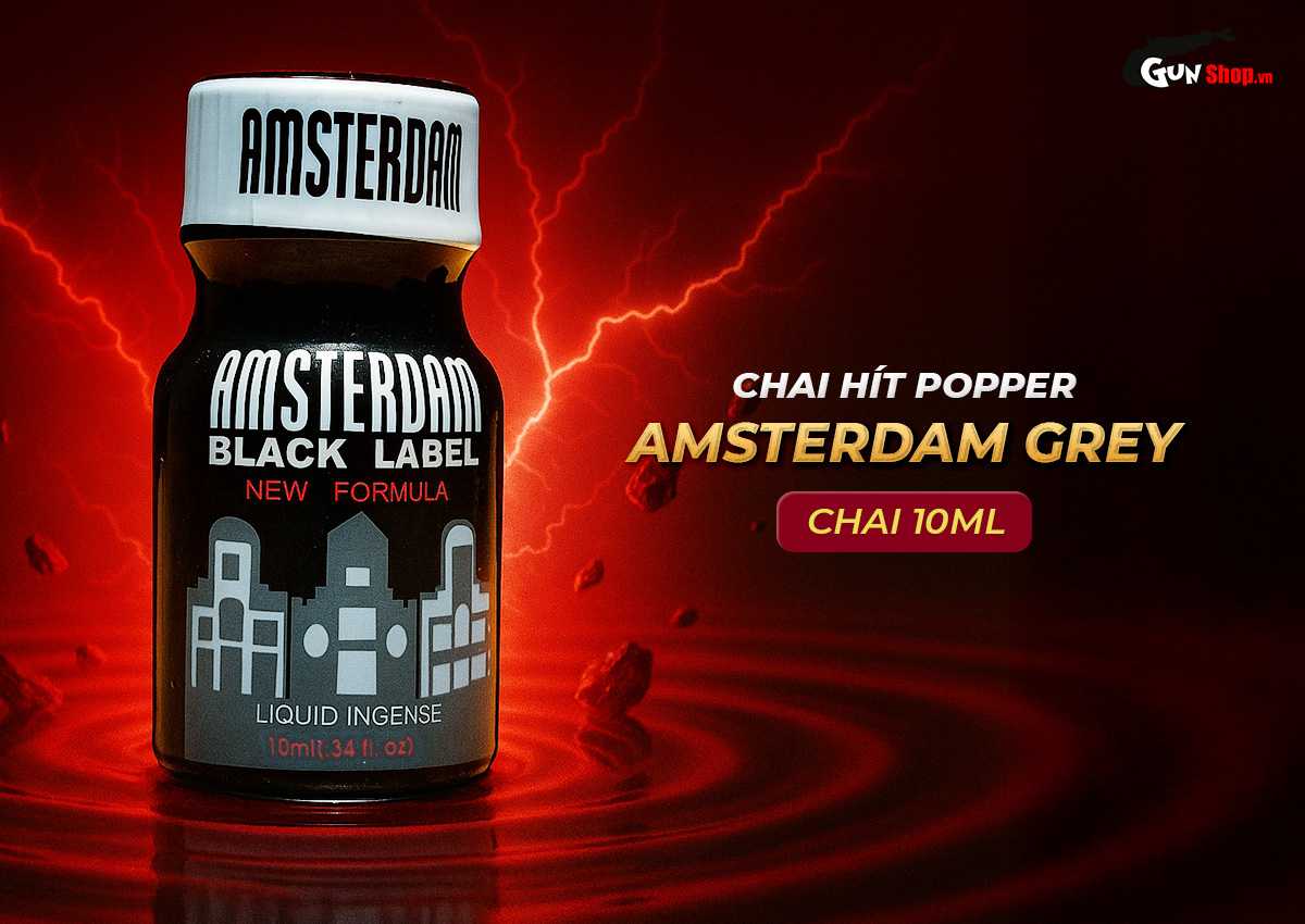 Cung cấp Chai hít tăng khoái cảm Popper PWD USA Amsterdam Grey - Chai 10ml hàng xách tay