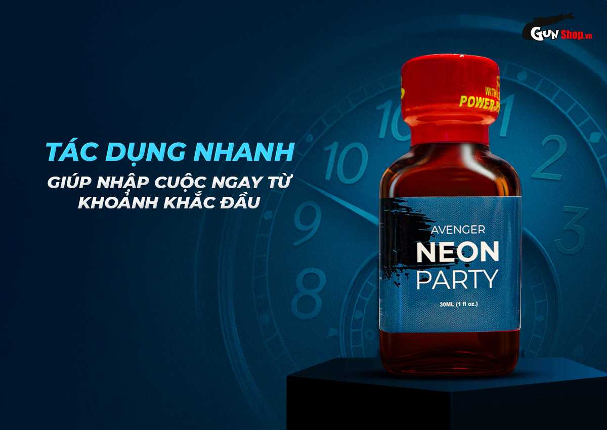 chai hít Popper Avenger Neon Party Blue chính hãng tại Chúng tôi