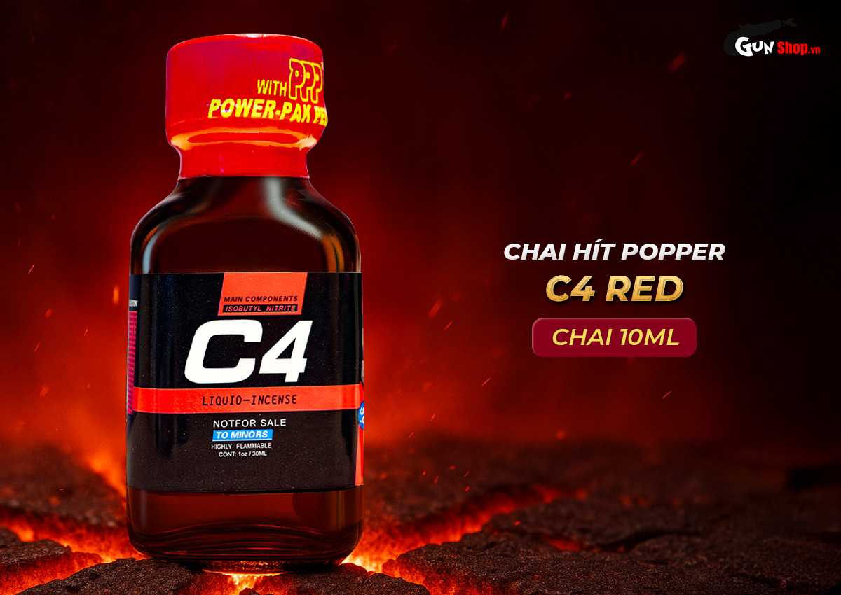 Bán Popper PWD USA C4 Red - Chai hít tăng khoái cảm 30ml cao cấp Bán Popper PWD USA C4 Red - Chai hít tăng khoái cảm 30ml cao cấp