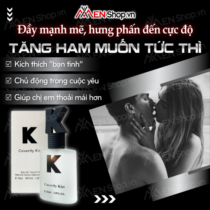 So sánh Nước hoa kích dục Nam K Covertly Kiss nhập khẩu loại tốt