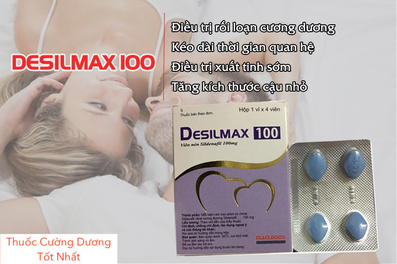 Thuốc Desilmax 100mg cường dương Ấn Độ 100 50 mg tăng sinh lý tốt nhất