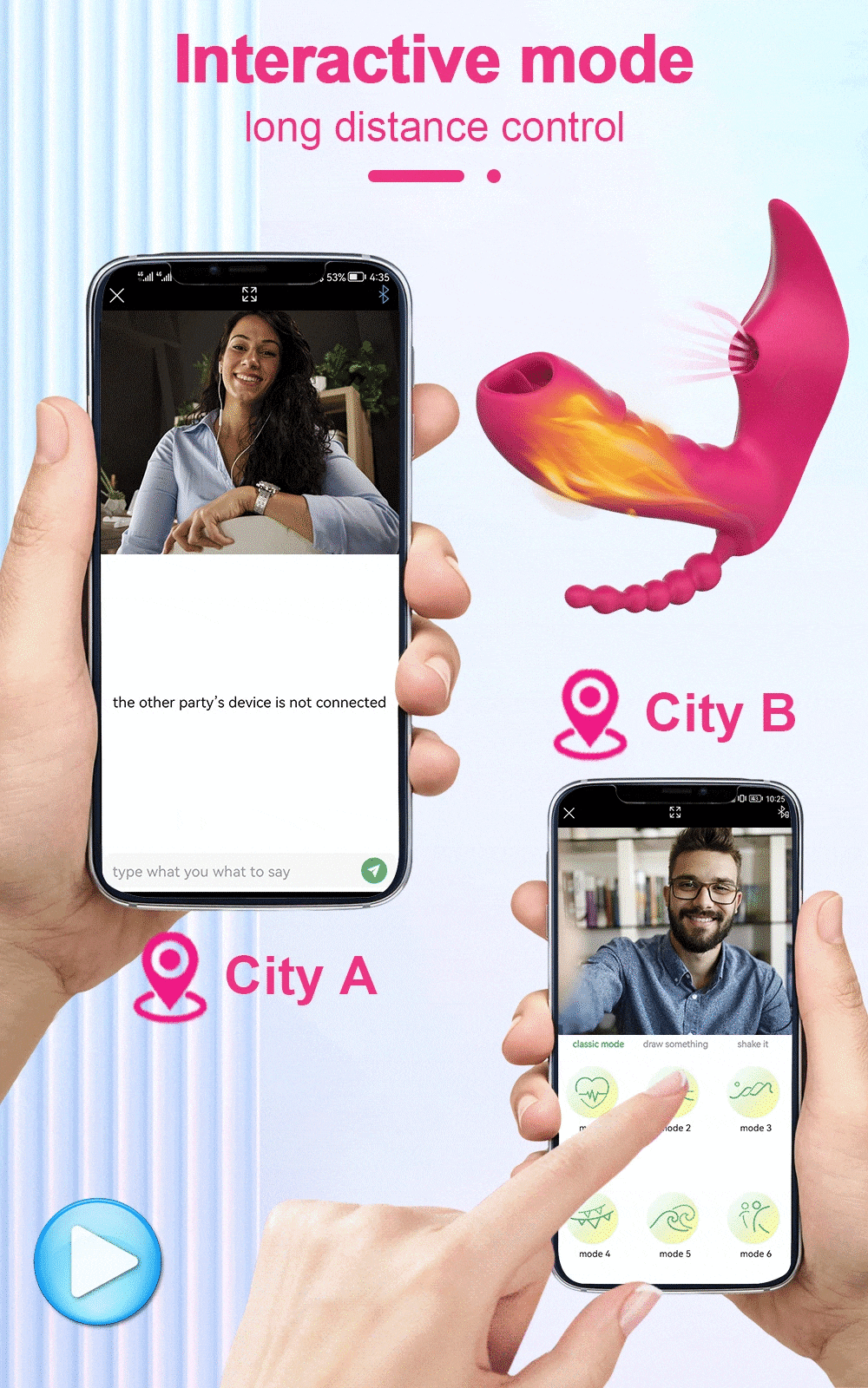 Kho sỉ Dương vật giả 3 trong 1 Love Spouse rung liếm hút kết nối Bluetooth điều khiển qua app hàng xách tay