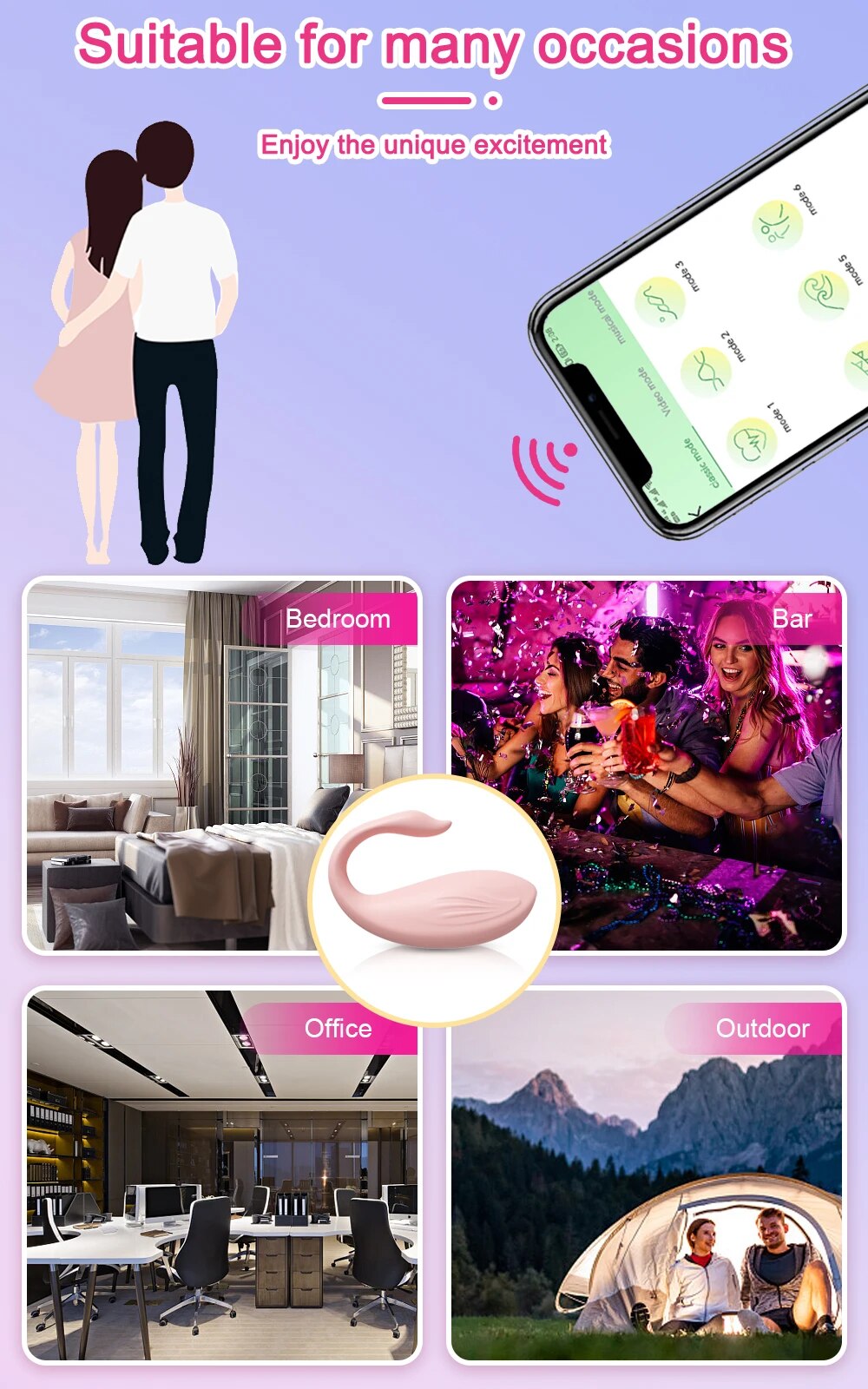  Bỏ sỉ Trứng rung bluetooth Love Spouse điều khiển qua app điện thoại hình thiên nga nhập khẩu