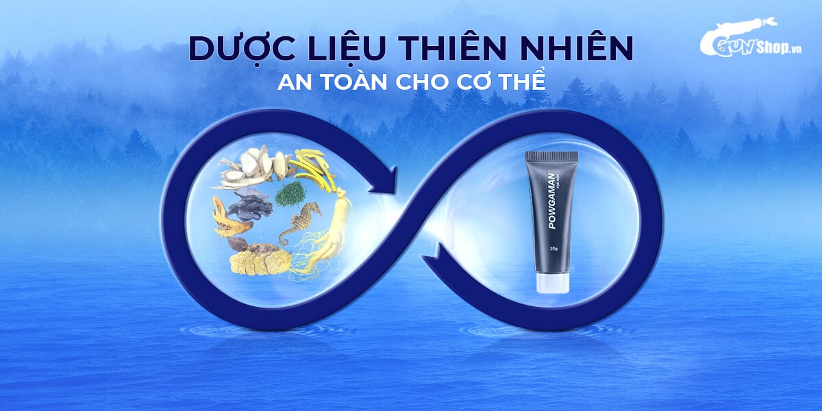 Cửa hàng bán Gel bôi trơn Powgaman chống xuất tinh sớm kéo dài thời gian - Chai 10gr hàng mới về