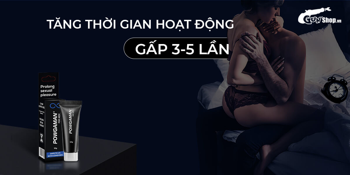 Bảng giá Gel bôi trơn Powgaman chống xuất tinh sớm kéo dài thời gian - Chai 10gr có tốt không?