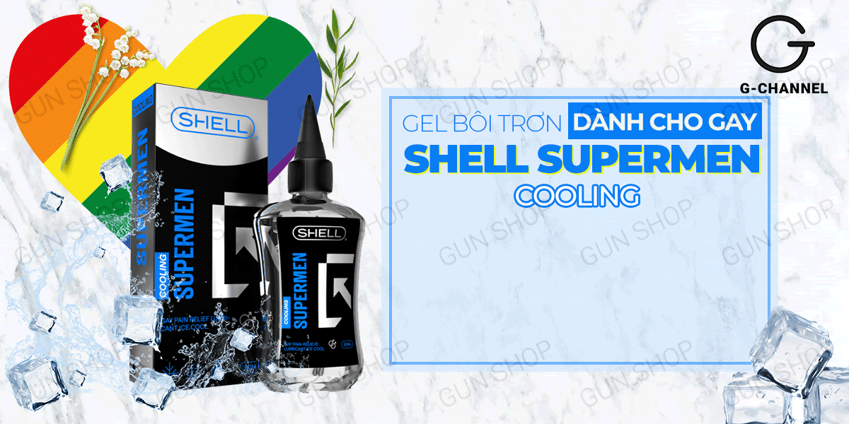 Cung cấp Gel bôi trơn hậu môn mát lạnh - Shell Supermen Cooling - Chai 90ml hàng mới về