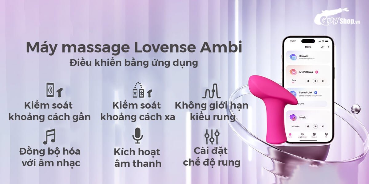 Cửa hàng bán Máy massage điểm G Lovense Ambi điều khiển qua app điện thoại hàng mới về