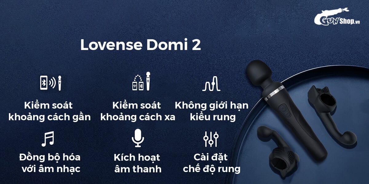 Bán Chày rung tình yêu Lovense Domi 2 không dây điều khiển qua ứng dụng app hàng xách tay