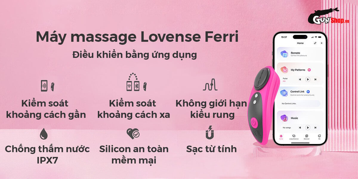 Shop bán Máy massage Lovense Ferri gắn quần lót rung mạnh kích thích điểm G hàng mới về