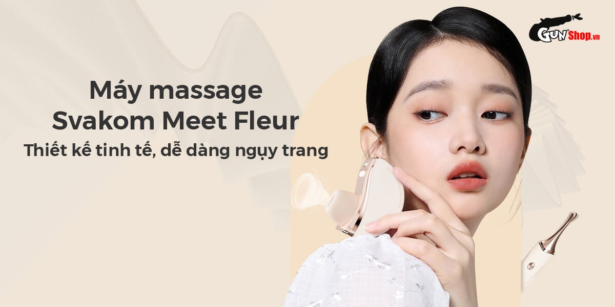 Sỉ Máy massage cao cấp Svakom Meet Fleur rung bú mút toả nhiệt mới nhất