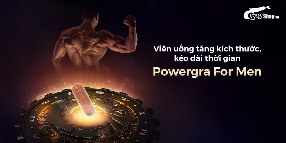 Nơi bán Viên uống tăng kích thước, kéo dài thời gian Powergra For Men (Super Gold Magic) - Hộp 10 viên cao cấp