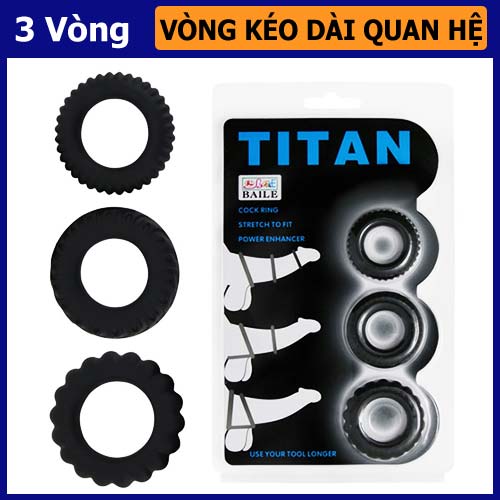 BỘ3 VÒNG đeo titan chống xuất tinh sớm BỘ3 VÒNG đeo titan chống xuất tinh sớm